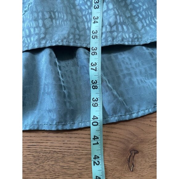 A New Day Teal Tiered Babydoll Dress‎ V Neck Lagenlook Size XXL Metalic Flowing - Picture 4 of 11